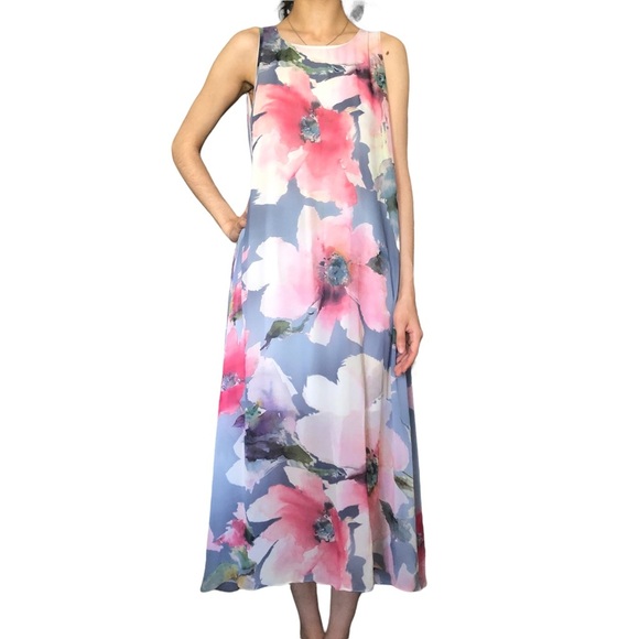 Vast Collection Floral Vintage Loose Sleeveless Midi Dress - Picture 2 of 13